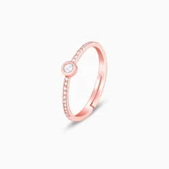 Rose Gold Zircon Epitome of Love Ring