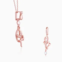 Rose Gold Zircon Fairy Set with Link Chain