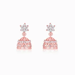 Rose Gold Zircon Jhumki