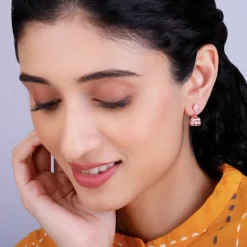 Rose Gold Zircon Jhumki