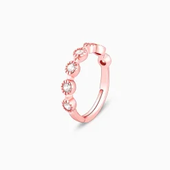 Rose Gold Zircon Melange Ring (Size 13)