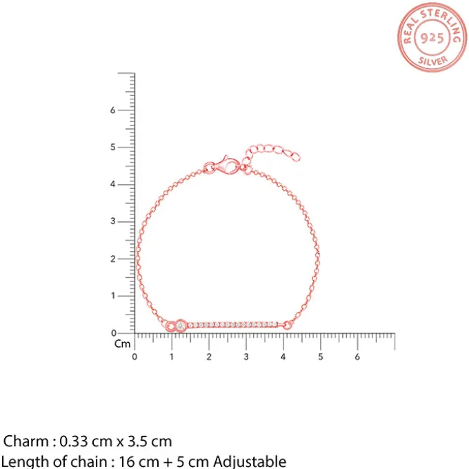 Rose Gold Zircon Minimal Bracelet