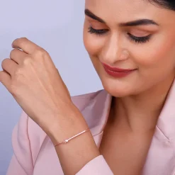 Rose Gold Zircon Minimal Bracelet