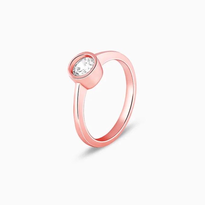 Rose Gold Zircon Shine Ring