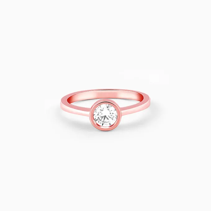 Rose Gold Zircon Shine Ring