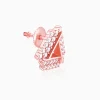 Rose Gold Zircon Triangle Stud Earrings
