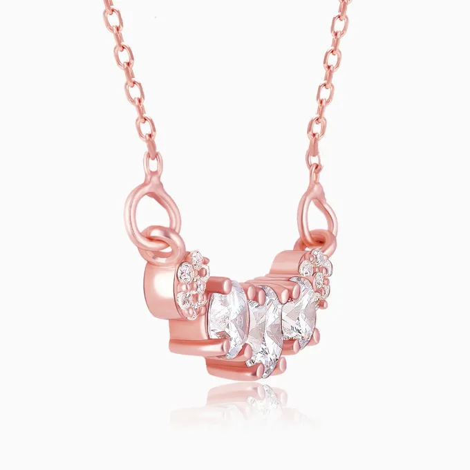 Rose Gold Zirconia Elegance Mangalsutra