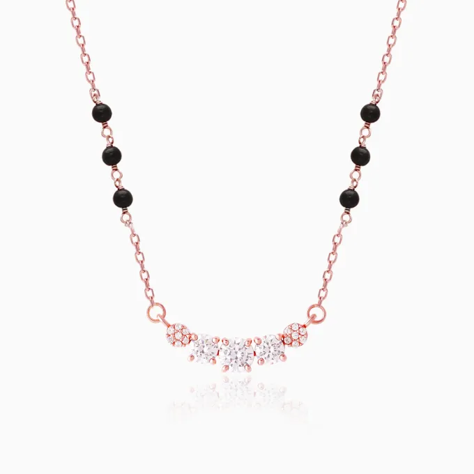Rose Gold Zirconia Elegance Mangalsutra