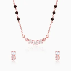Rose Gold Zirconia Elegance Mangalsutra Set