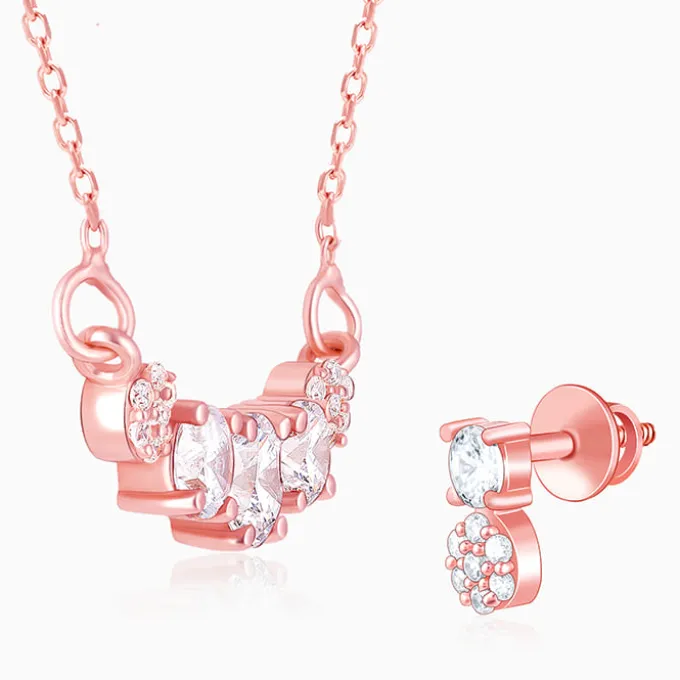 Rose Gold Zirconia Elegance Mangalsutra Set