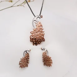 Royal Peacock Set with Box Chain