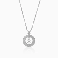 Silver Personalised The Letter Initial Necklace