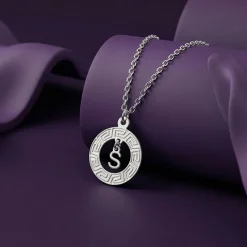 Silver Personalised The Letter Initial Necklace