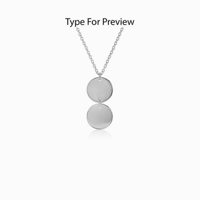 Silver Personalised The Pair Initial Necklace