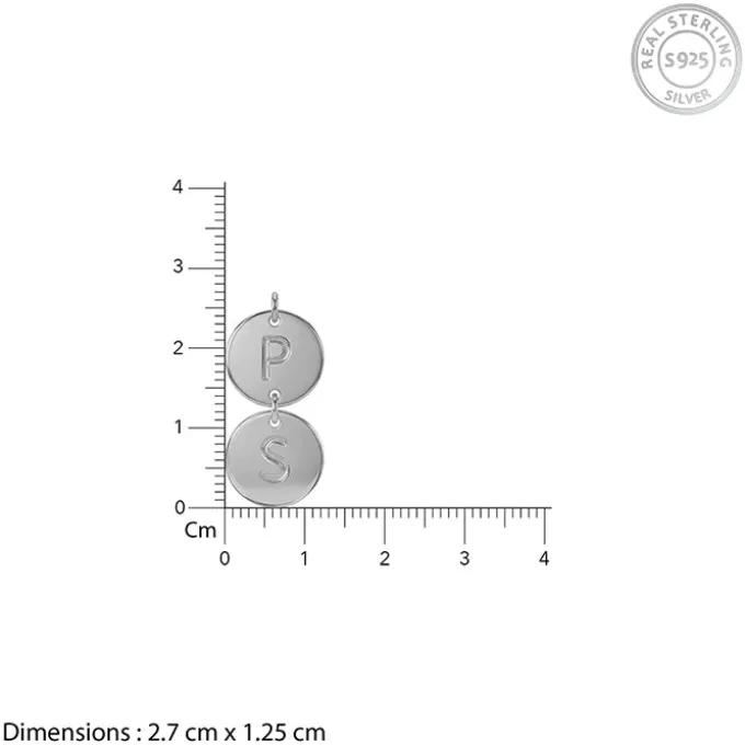 Silver Personalised The Pair Initial Necklace