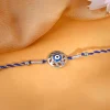 Silver Admiring Evil Eye Rakhi