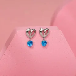 Silver Adore Love Earrings
