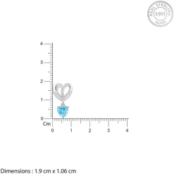 Silver Adore Love Earrings