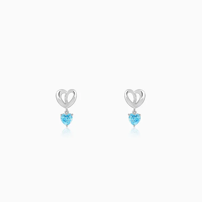 Silver Adore Love Earrings