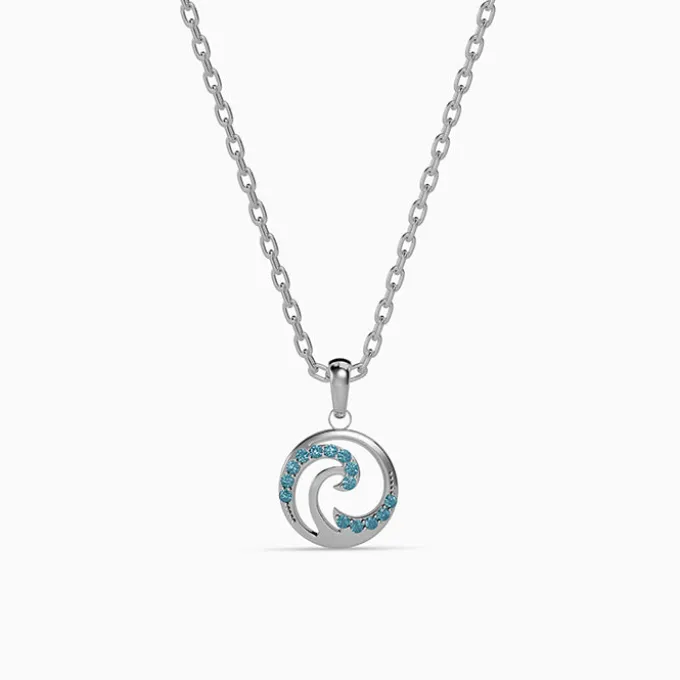 Silver Amphitrite Pendant with Link Chain