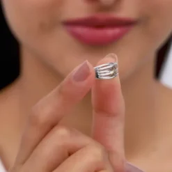 Silver and Golden Weave Ring