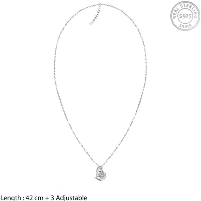 Silver Angel Wings of Protection Necklace