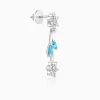 Silver Aqua Blue Floral Set