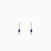 Silver Aqua Drop Earrings