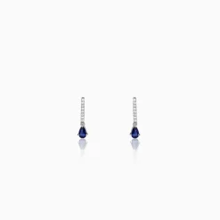 Silver Aqua Drop Earrings
