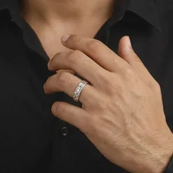 Silver Architect Band For Him (Size 17)