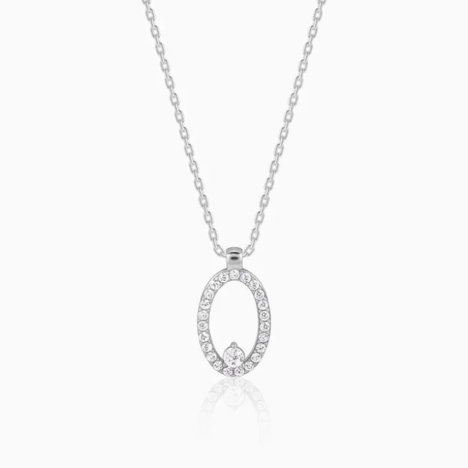 Silver Arena Pendant With Link Chain
