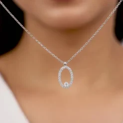 Silver Arena Pendant With Link Chain