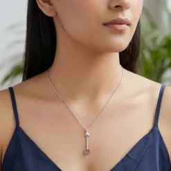 Silver Arrow of Love Necklace