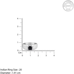 Silver Asphalt Ring For Him