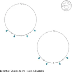 Silver Asterope Anklet