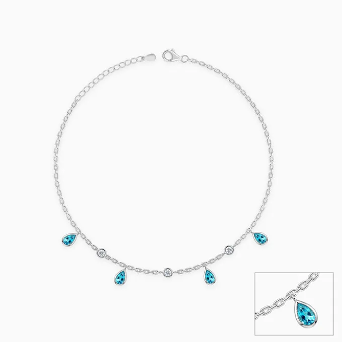 Silver Asterope Anklet