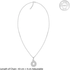 Silver Aurelia Pendant With Link Chain