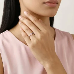 Silver Aurora Marquis Ring