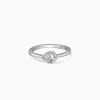 Silver Aurora Pear Ring