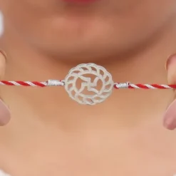 Silver Auspicious Rakhi