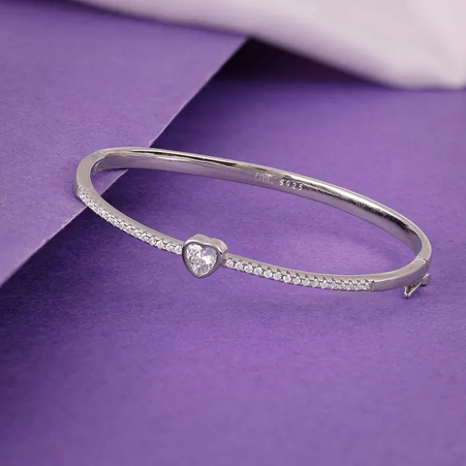 Silver Aww So Cute Bangle Bracelet