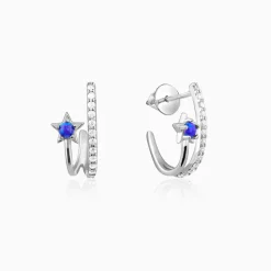 Silver Azure Aura Earrings
