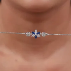 Silver Azure Bloom Bracelet