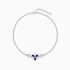 Silver Azure Bloom Bracelet