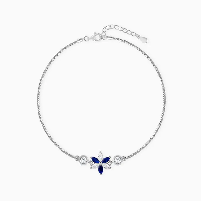 Silver Azure Bloom Bracelet
