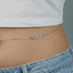 Silver Azure Infinity Waist Chain