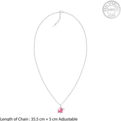 Silver Baby Elephant Kids Pendant with Link Chain