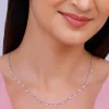 Silver Baby Pink Fantasy Necklace