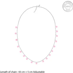 Silver Baby Pink Fantasy Necklace