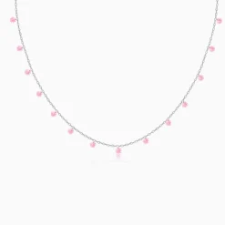 Silver Baby Pink Fantasy Necklace